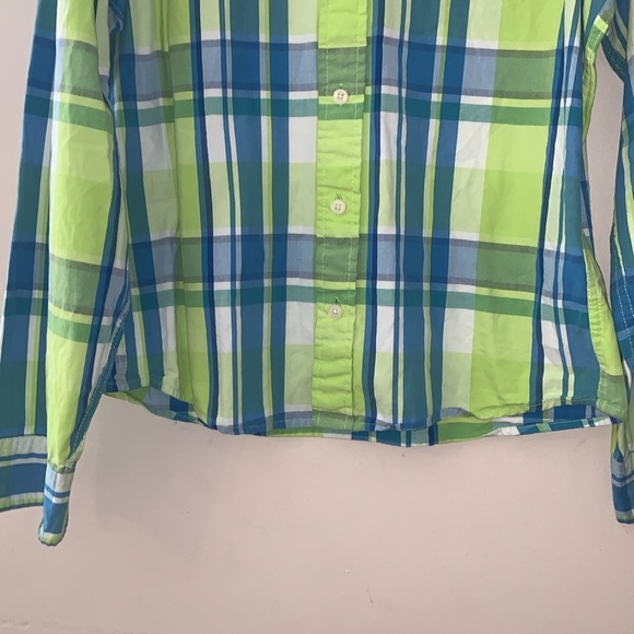 Hollister Long Sleeve Bright Plaid Button Down Dress Shirt - Picture 4 of 9